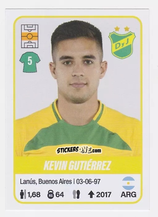 Sticker Kevin Gutiérrez - Fútbol Argentino 2023 n. 165 - Panini