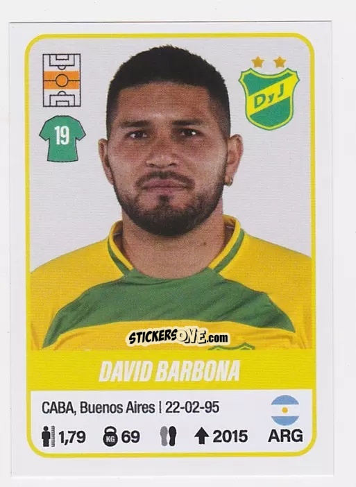 Figurina David Barbona - Fútbol Argentino 2023 n. 166 - Panini