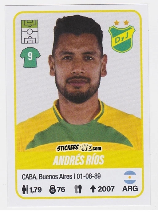 Cromo Andrés Ríos - Fútbol Argentino 2023 n. 170 - Panini