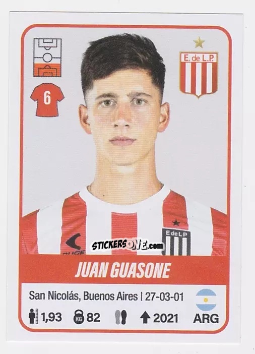 Sticker Juan Cruz Guasone - Fútbol Argentino 2023 n. 178 - Panini