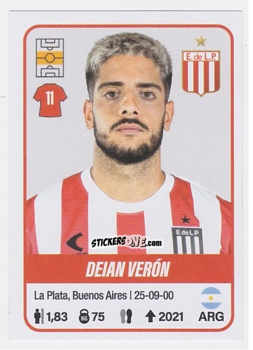 Sticker Deian Verón - Fútbol Argentino 2023 n. 181 - Panini