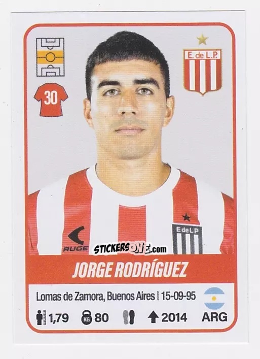 Sticker Jorge Rodríguez - Fútbol Argentino 2023 n. 182 - Panini