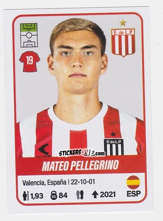 Sticker Mateo Pellegrino - Fútbol Argentino 2023 n. 189 - Panini