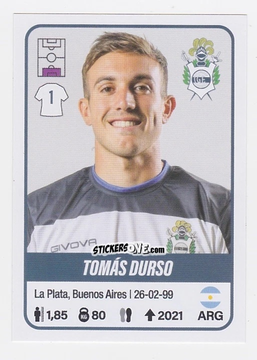 Cromo Tomás Durso - Fútbol Argentino 2023 n. 192 - Panini