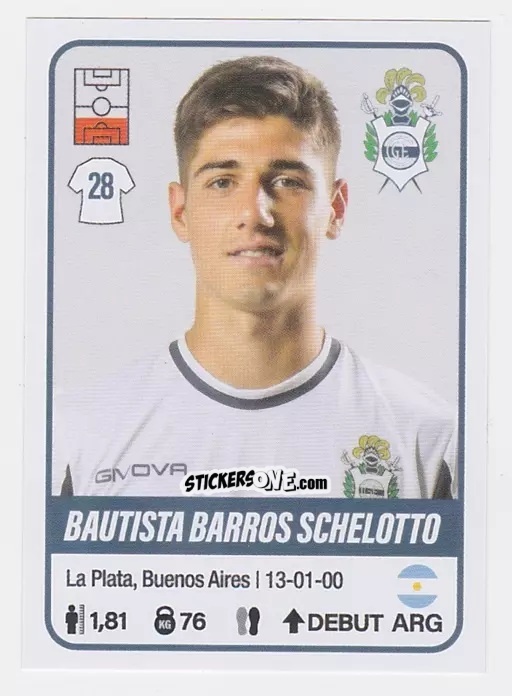 Cromo Bautista Barros Schelotto - Fútbol Argentino 2023 n. 193 - Panini