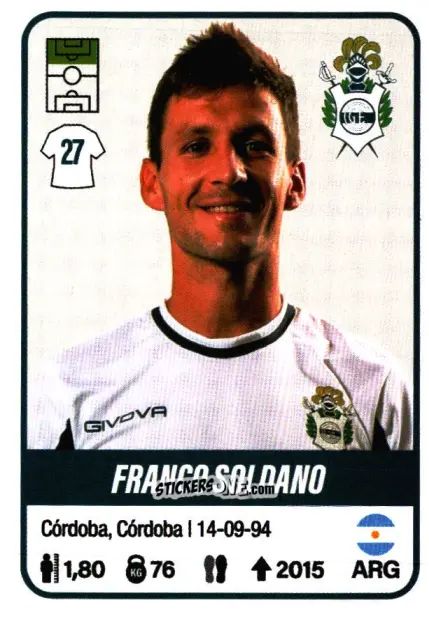 Cromo Franco Soldano - Fútbol Argentino 2023 n. 205 - Panini