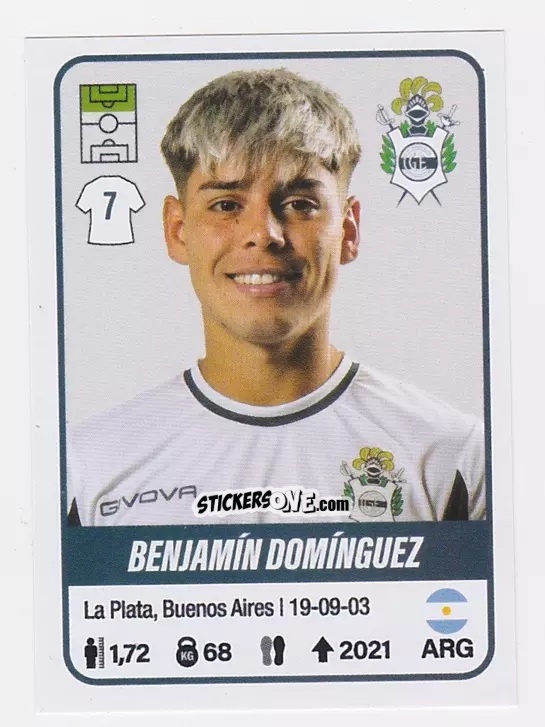 Cromo Benjamín Domínguez - Fútbol Argentino 2023 n. 207 - Panini