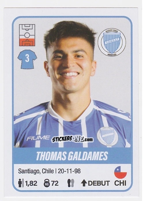 Sticker Thomas Galdames - Fútbol Argentino 2023 n. 214 - Panini