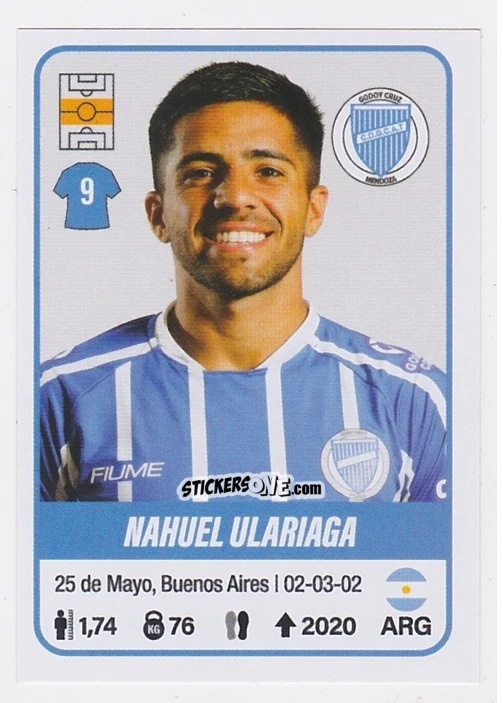 Sticker Nahuel Ulariaga - Fútbol Argentino 2023 n. 217 - Panini