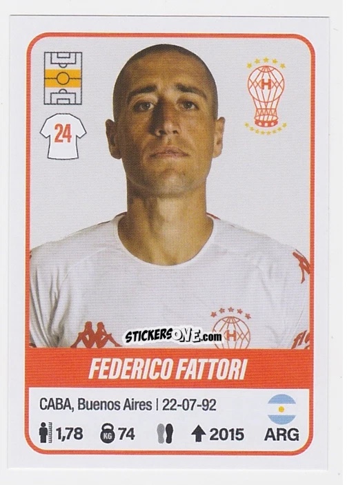 Sticker Federico Fattori - Fútbol Argentino 2023 n. 232 - Panini