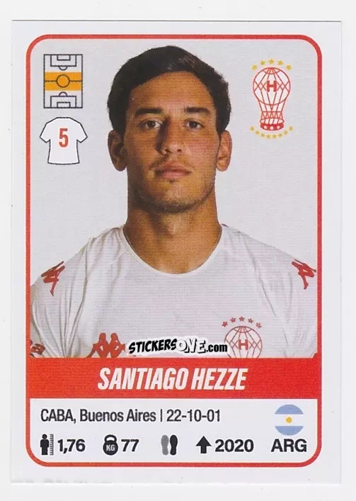 Sticker Santiago Hezze - Fútbol Argentino 2023 n. 236 - Panini
