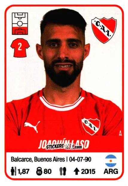 Sticker Joaquín Laso - Fútbol Argentino 2023 n. 247 - Panini