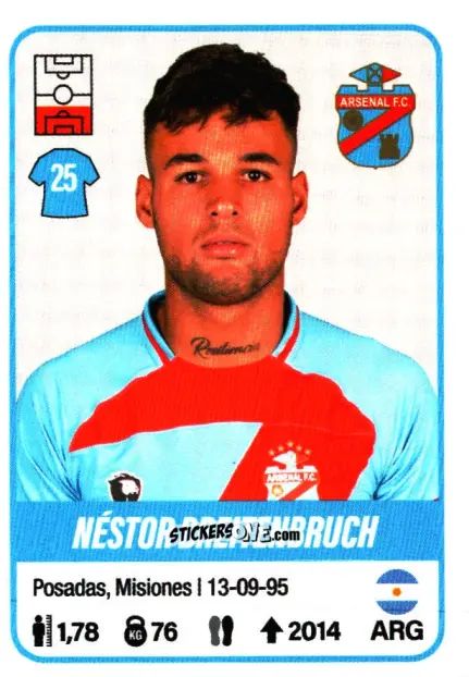 Cromo Néstor Breitenbruch - Fútbol Argentino 2023 n. 26 - Panini