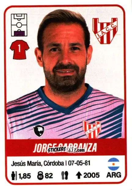 Figurina Jorge Carranza - Fútbol Argentino 2023 n. 260 - Panini
