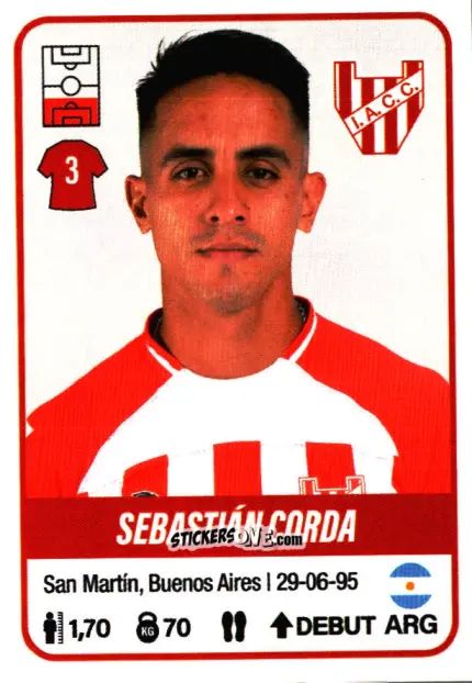 Cromo Sebastián Corda - Fútbol Argentino 2023 n. 264 - Panini