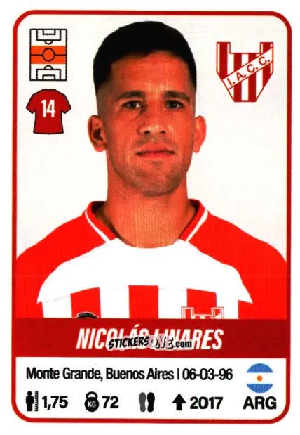 Cromo Nicolás Linares - Fútbol Argentino 2023 n. 266 - Panini