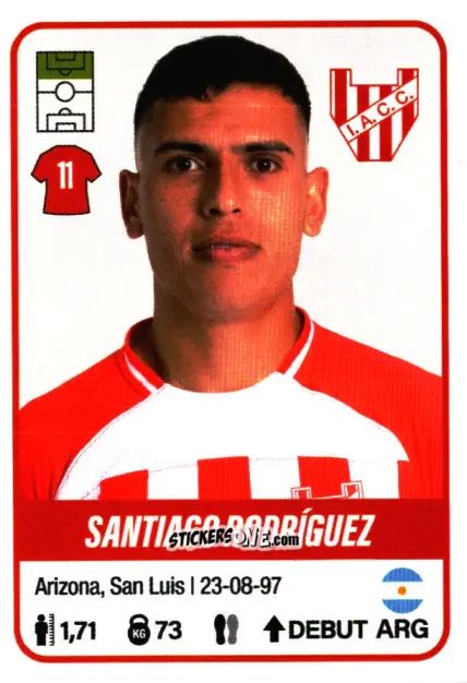 Cromo Santiago Rodriguez - Fútbol Argentino 2023 n. 273 - Panini
