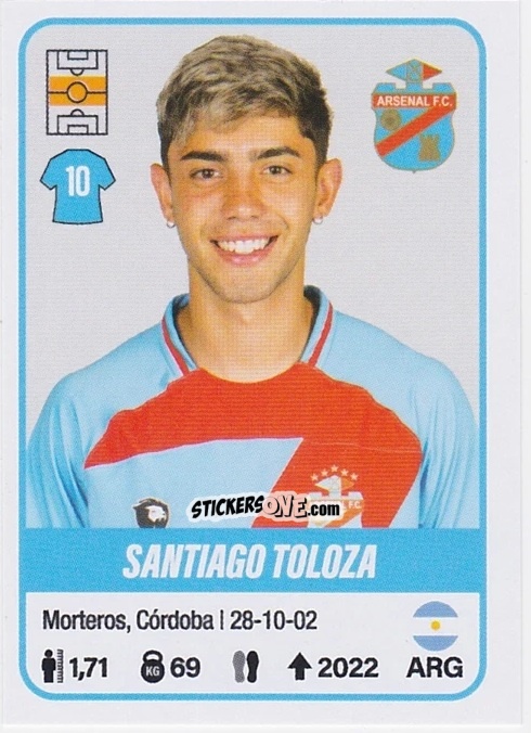 Cromo Santiago Toloza