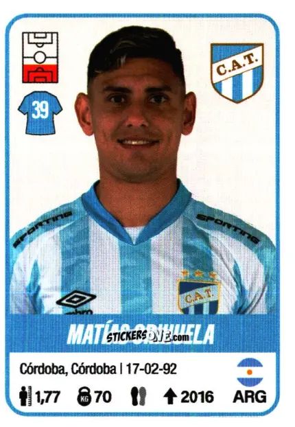 Figurina Matías Orihuela - Fútbol Argentino 2023 n. 40 - Panini