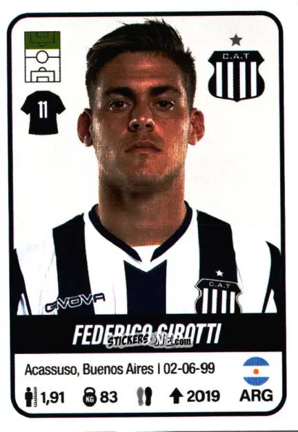 Figurina Federico Girotti - Fútbol Argentino 2023 n. 423 - Panini