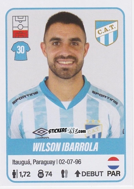 Figurina Wilson Ibarrola - Fútbol Argentino 2023 n. 43 - Panini