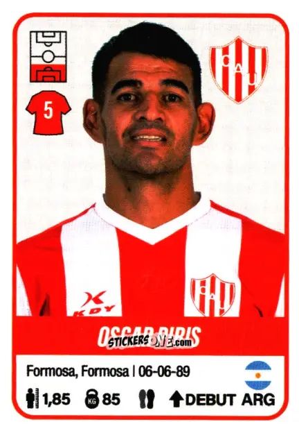 Figurina Oscar Piris - Fútbol Argentino 2023 n. 451 - Panini