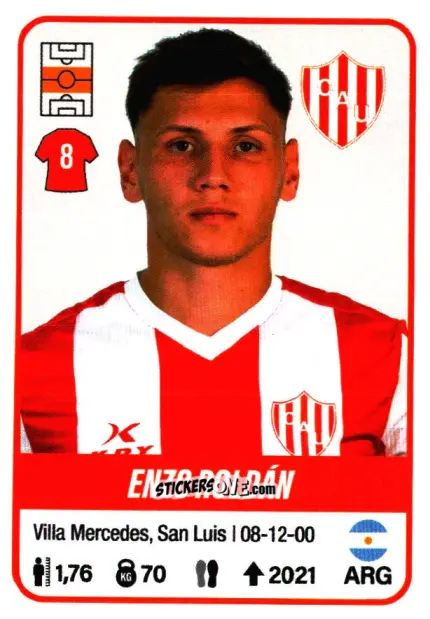 Figurina Enzo Roldán - Fútbol Argentino 2023 n. 458 - Panini