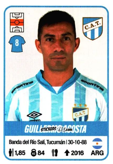 Figurina Guillermo Acosta - Fútbol Argentino 2023 n. 46 - Panini