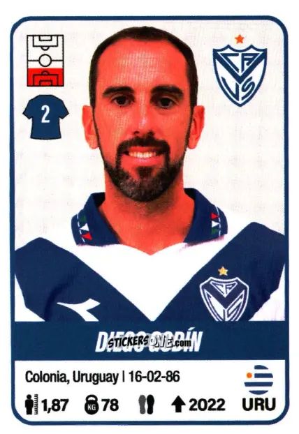 Figurina Diego Godín - Fútbol Argentino 2023 n. 468 - Panini