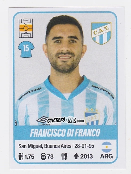 Figurina Francisco Di Franco - Fútbol Argentino 2023 n. 48 - Panini