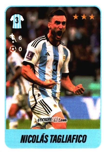 Cromo Nicolás Tagliafico - Fútbol Argentino 2023 n. 492 - Panini