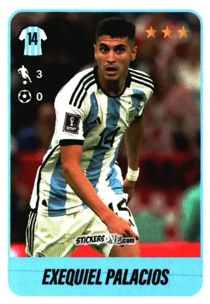 Cromo Exequiel Palacios - Fútbol Argentino 2023 n. 502 - Panini