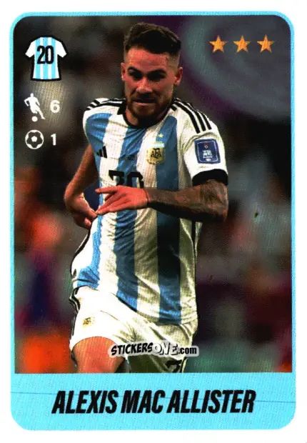 Cromo Alexis Mac Allister - Fútbol Argentino 2023 n. 504 - Panini