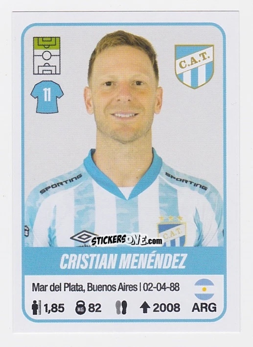 Figurina Cristian Menéndez - Fútbol Argentino 2023 n. 51 - Panini