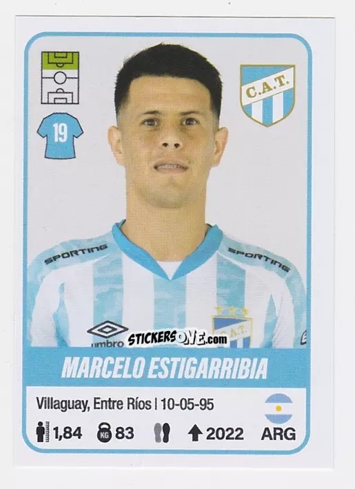 Figurina Marcelo Estigarribia - Fútbol Argentino 2023 n. 52 - Panini