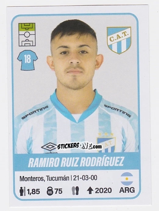 Figurina Ramiro Ruíz Rodríguez - Fútbol Argentino 2023 n. 54 - Panini