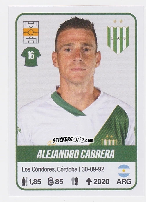 Sticker Alejandro Cabrera - Fútbol Argentino 2023 n. 63 - Panini