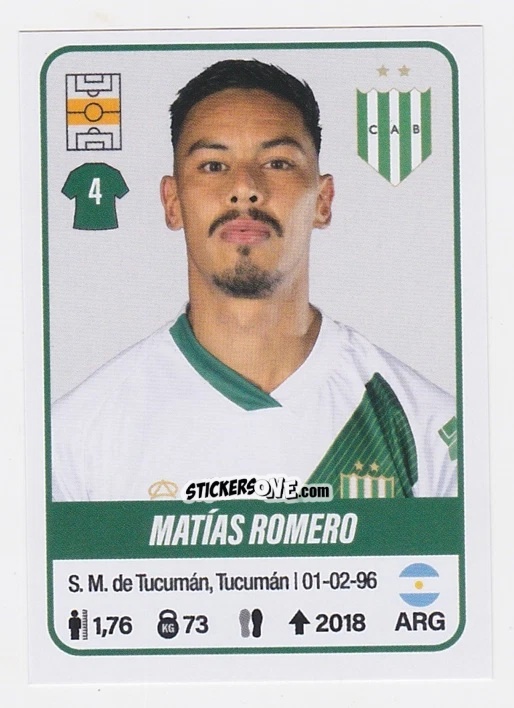 Sticker Matías Romero - Fútbol Argentino 2023 n. 64 - Panini