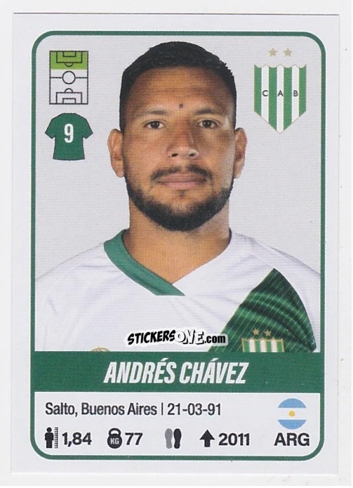Figurina Andrés Chávez - Fútbol Argentino 2023 n. 68 - Panini