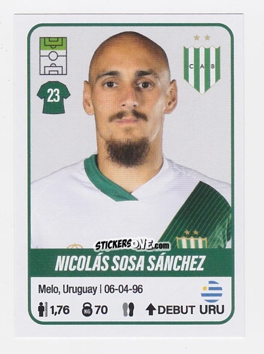 Sticker Nicolás Sosa Sánchez - Fútbol Argentino 2023 n. 70 - Panini