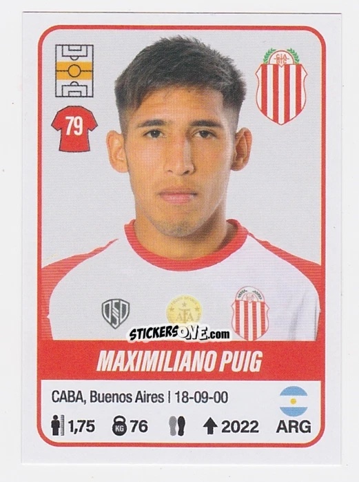 Cromo Maximiliano Puig