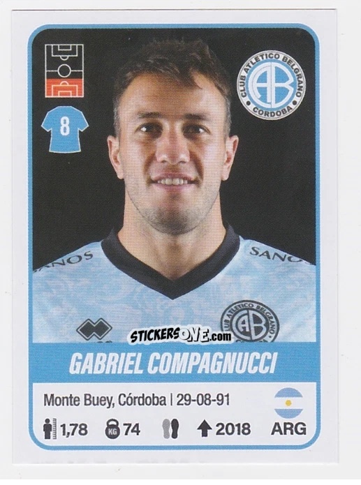 Sticker Gabriel Compagnucci - Fútbol Argentino 2023 n. 91 - Panini