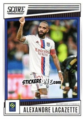Figurina Alexandre Lacazette - Score Ligue 1 2022-2023 n. 81 - Panini