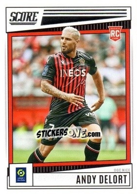 Cromo Andy Delort - Score Ligue 1 2022-2023 n. 133 - Panini