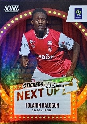 Figurina Folarin Balogun - Score Ligue 1 2022-2023 n. NU18 - Panini