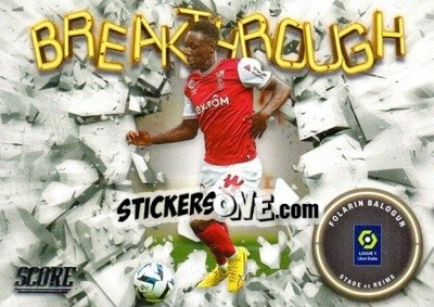 Figurina Folarin Balogun - Score Ligue 1 2022-2023 n. B24 - Panini