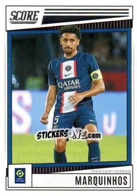 Figurina Marquinhos - Score Ligue 1 2022-2023 n. 148 - Panini