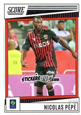 Figurina Nicolas Pepe - Score Ligue 1 2022-2023 n. 137 - Panini