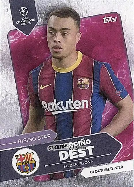 Cromo Sergiño Dest - On-Demand UEFA Champions League Summer Signings 2020-2021
 n. 10 - Topps