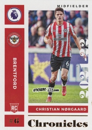 Sticker Christian Norgaard - Chronicles Soccer 2021-2022
 n. PL15 - Panini